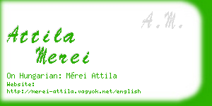 attila merei business card