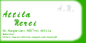 attila merei business card